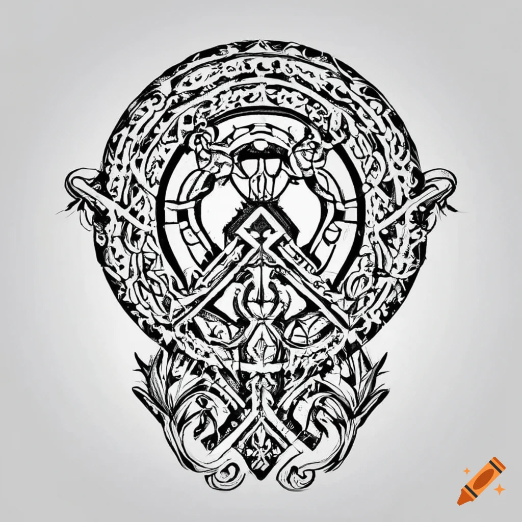 Viking Tattoo Design Stock Illustration - Download Image Now - Abstract,  Art, Art And Craft - iStock