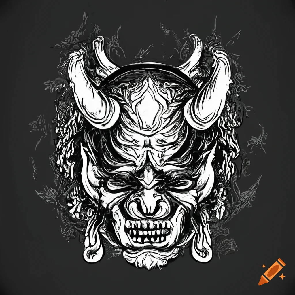 Oni with many horns japanese style