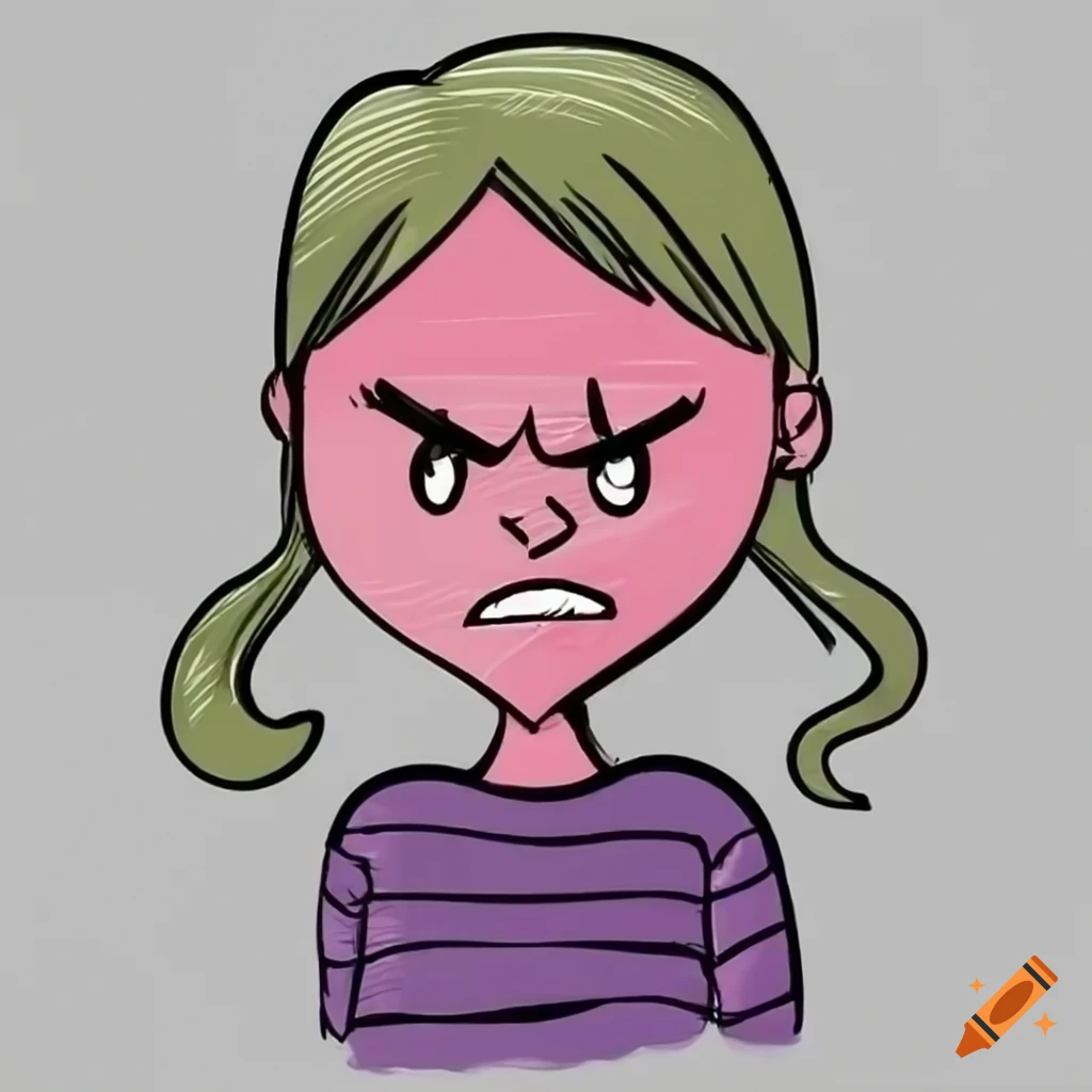 angry lady cartoon