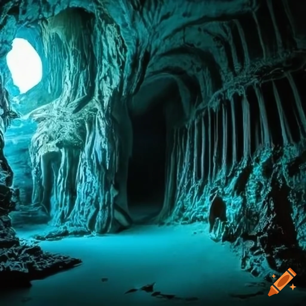 A dark cave full of treasures