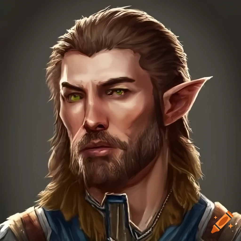 Male half elf portrait