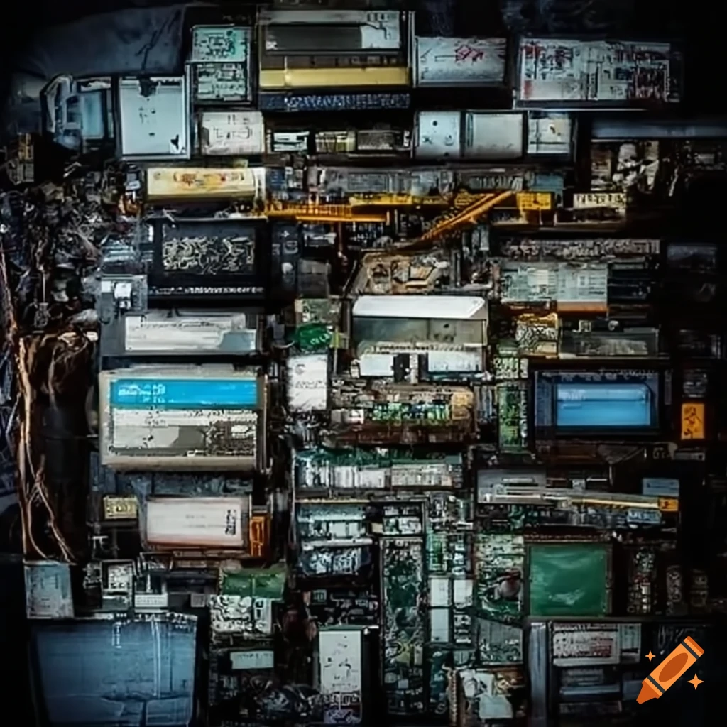 A mountain of electronic waste