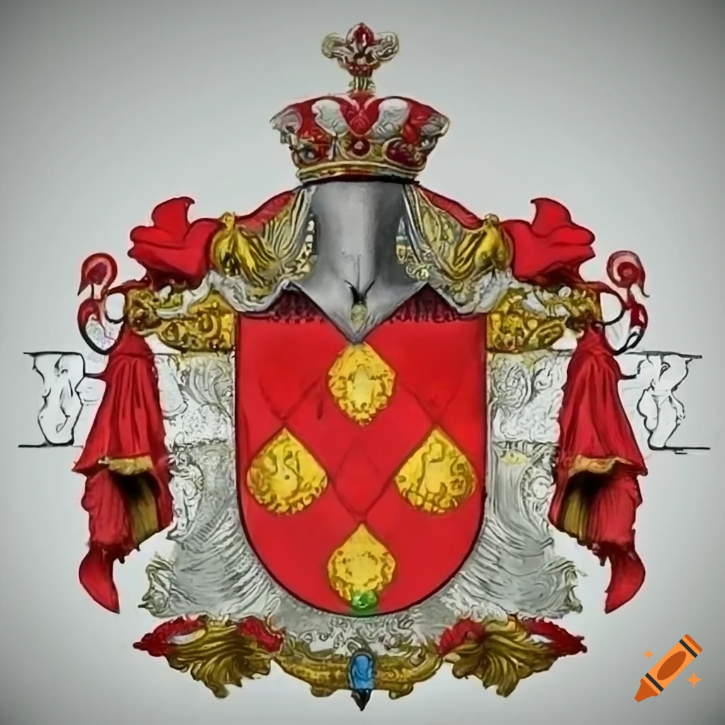 A Distinguished Family Coat Of Arms Depicting Baron Yevhen Kramarenko a-distinguished-family-coat-of-arms-depicting-baron-yevhen-kramarenko