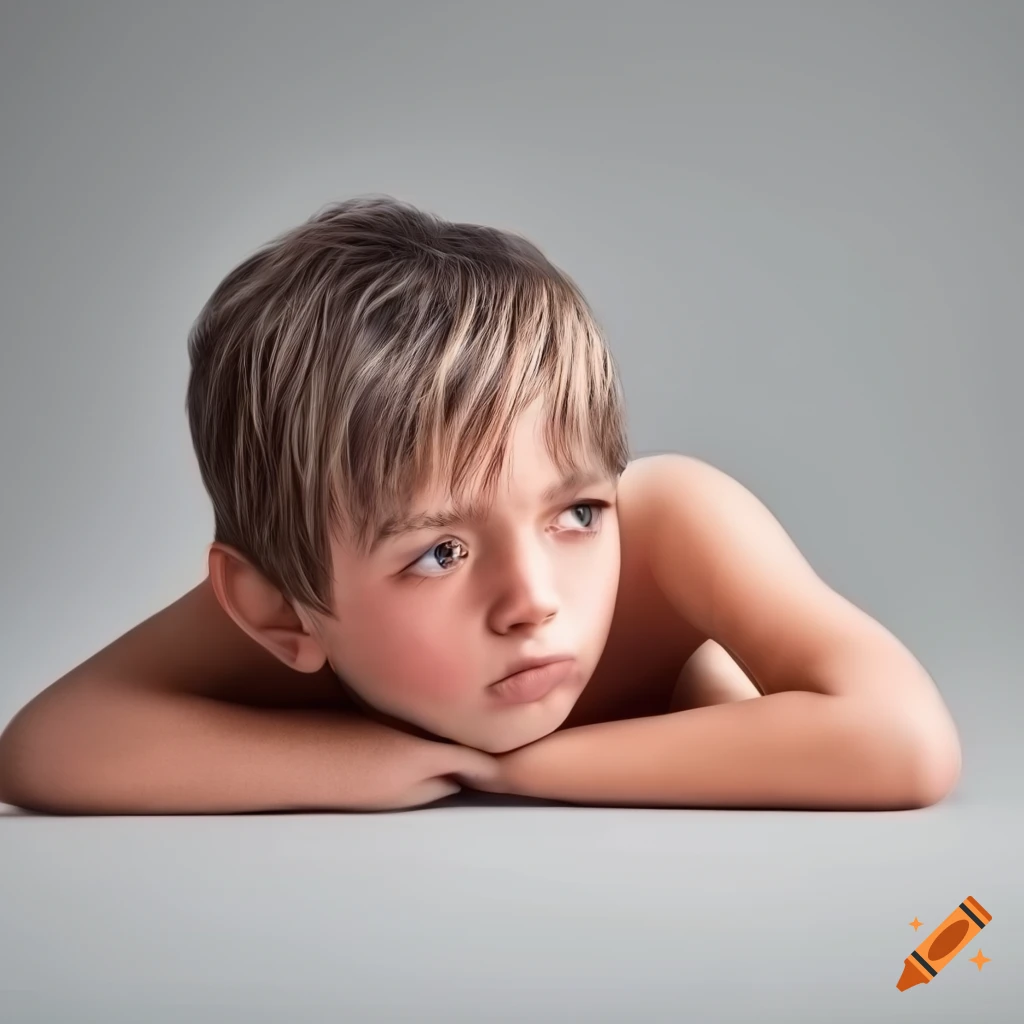 Skinny boy age 15 standing with back against a solid gray wall. entire  body. high definition on Craiyon