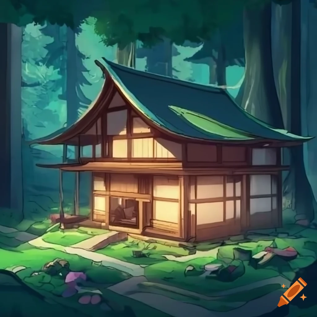 Illustration, Anime Style Forest, Wallpaper for Your Home and Office, Dark  Wood and Light Circle in it Stock Illustration - Illustration of green,  underwater: 273713868