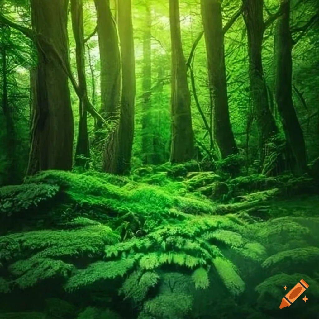 lush green forest wallpaper