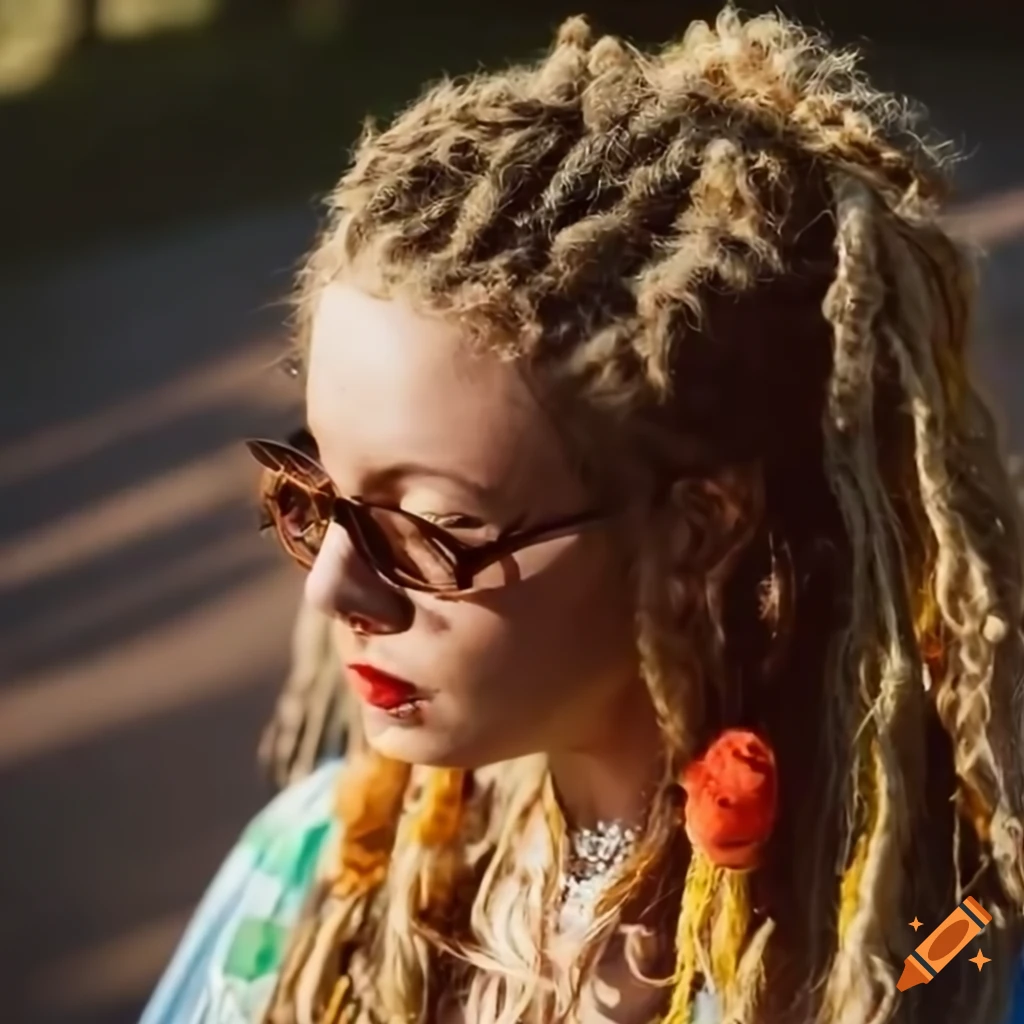 Woman in Tent. Spring Summer Fashion. Hippy Style. Woman with Dreadlocks.  Stock Image - Image of fashion, glasses: 235373497