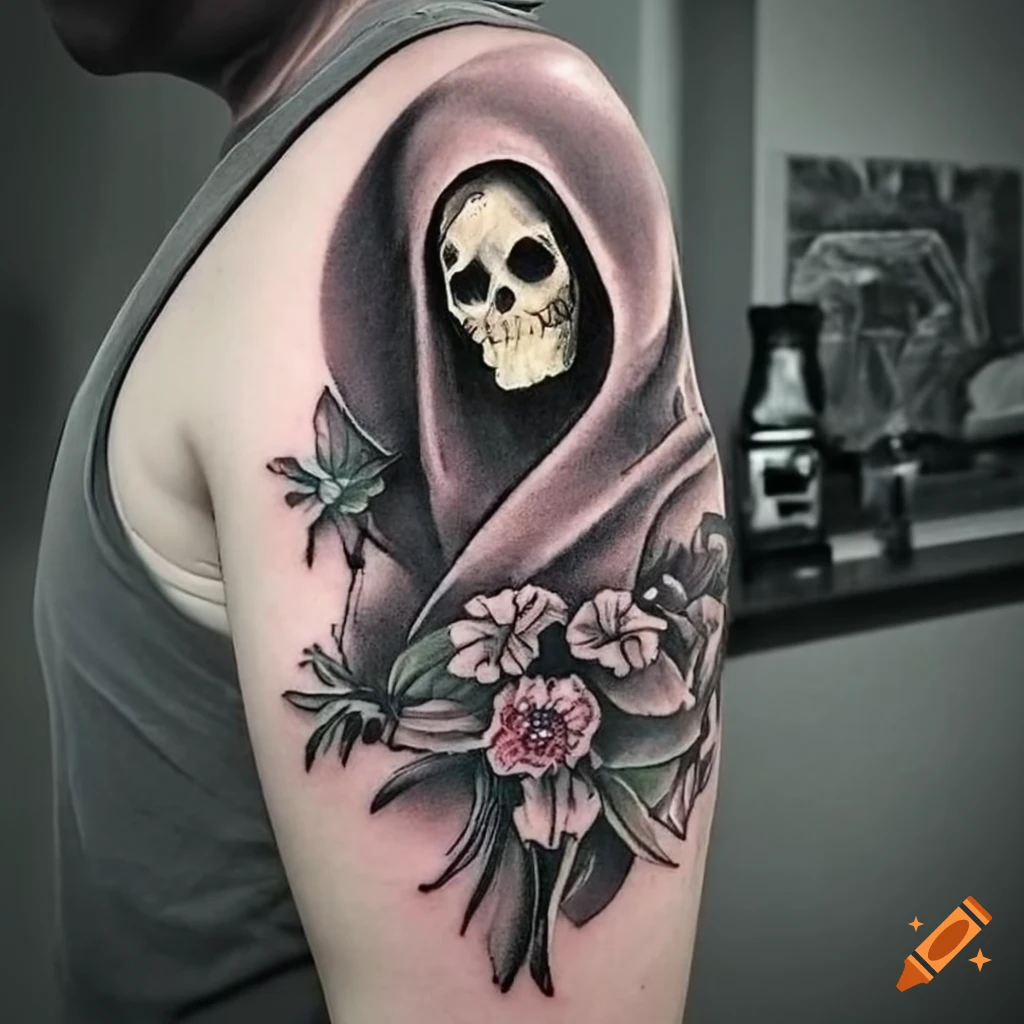 My grim reaper tattoo by Ziv 지브 in Seoul, South Korea (no shop name) : r/ tattoos