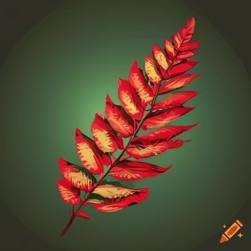 Poison sumac leaf vector