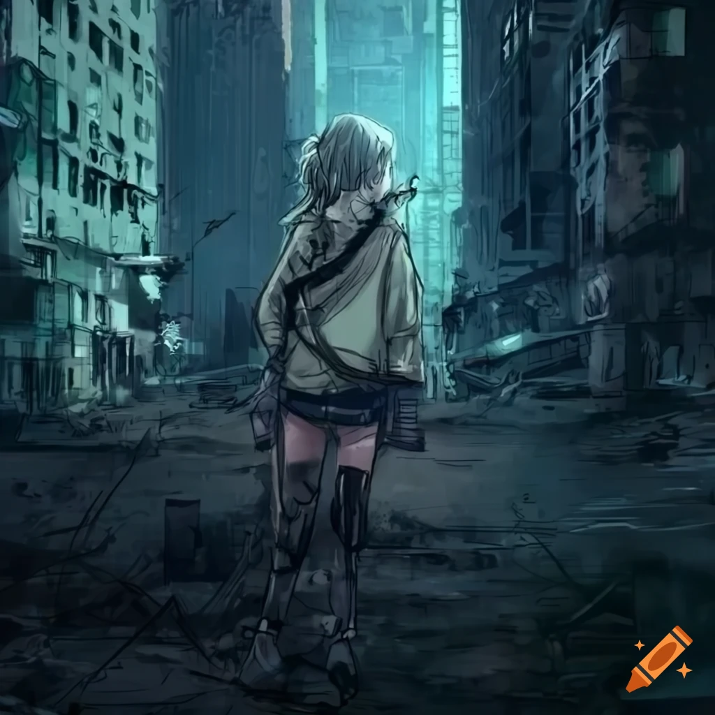 Some post-apocalyptic world...idk | Anime Art Amino