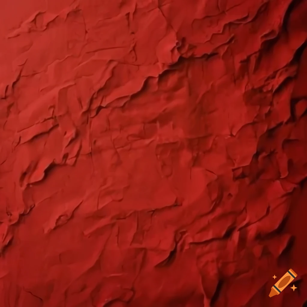 Background of rough red paper handmade with paints and ammonia on