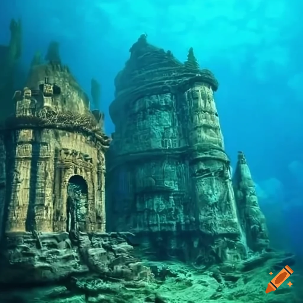Lost ancient underwater city