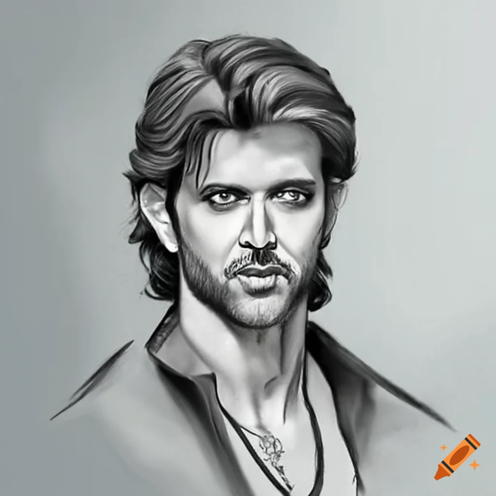 Artist Shubham Dogra - Pencil Sketch of Hrithik Roshan, my favourite actor  😍 drawn by me today. How's it?? :) If you wanna learn how to draw it, just  watch the step