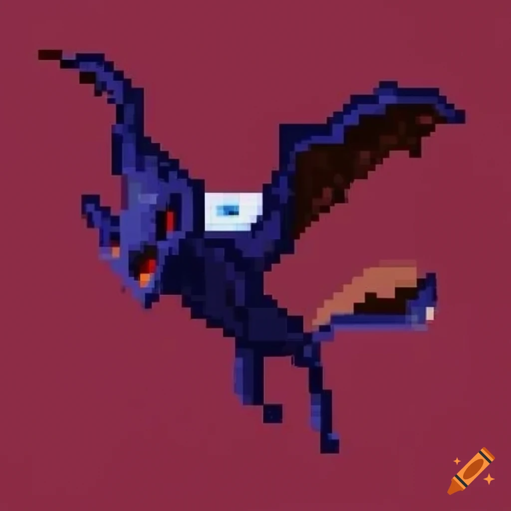 8 bit pixel art of a bat on Craiyon
