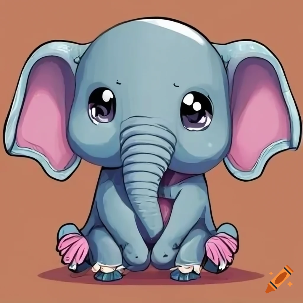 3D Model Cute Cartoon Elephant - TurboSquid 1628388