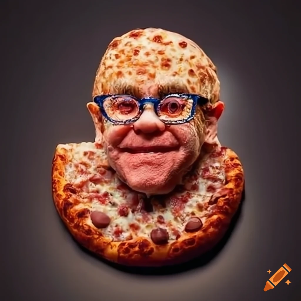 Elton john made of pizza