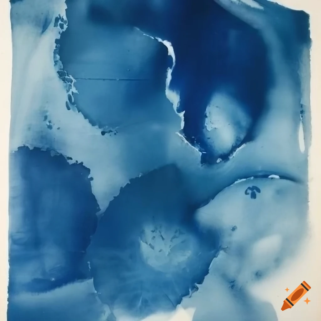 Abstract cyanotype