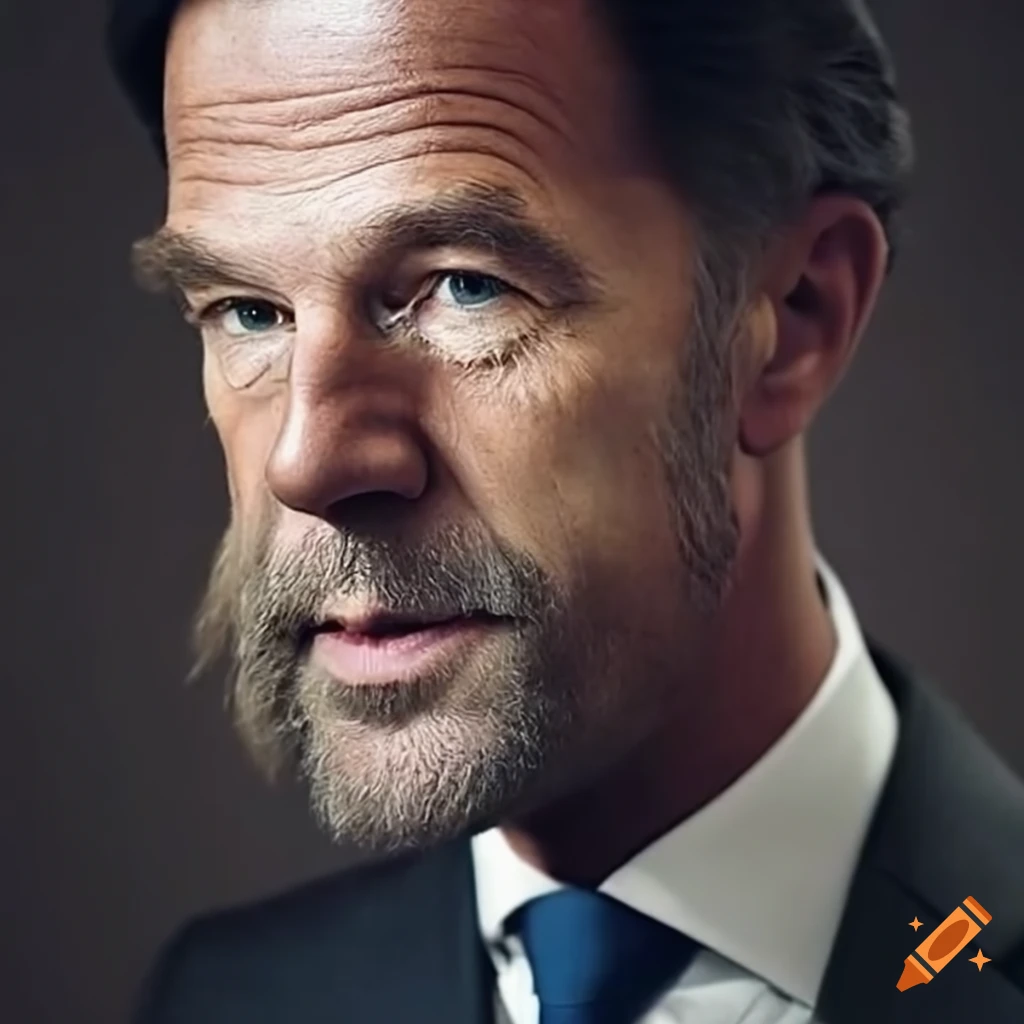Mark Rutte Eye Color Mark rutte with long beard on Craiyon