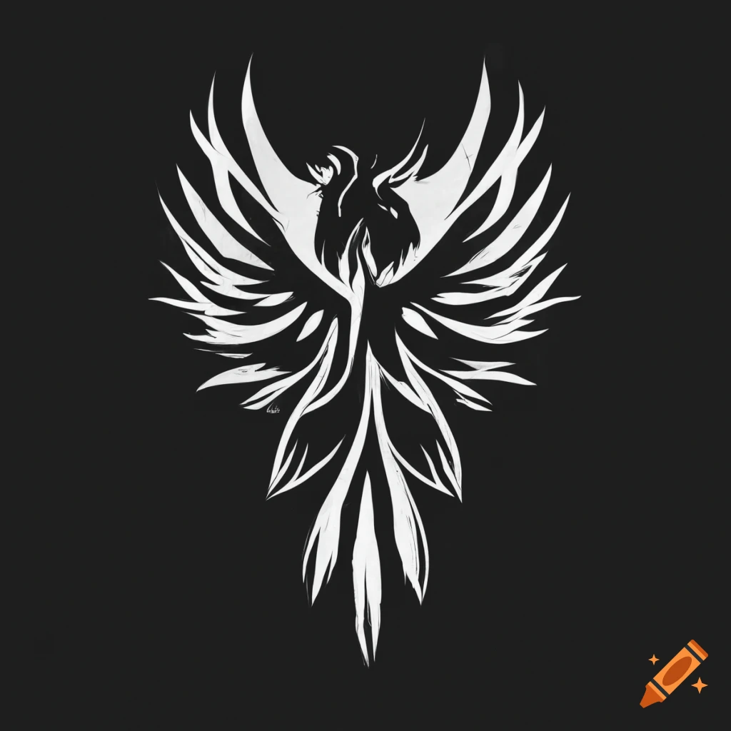 Premium Photo | Simple Phoenix Logo on Black Background