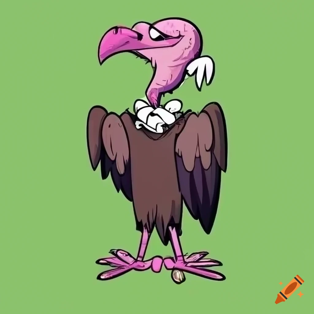 Vulture, in the loud house style, promotional art, animal, bird