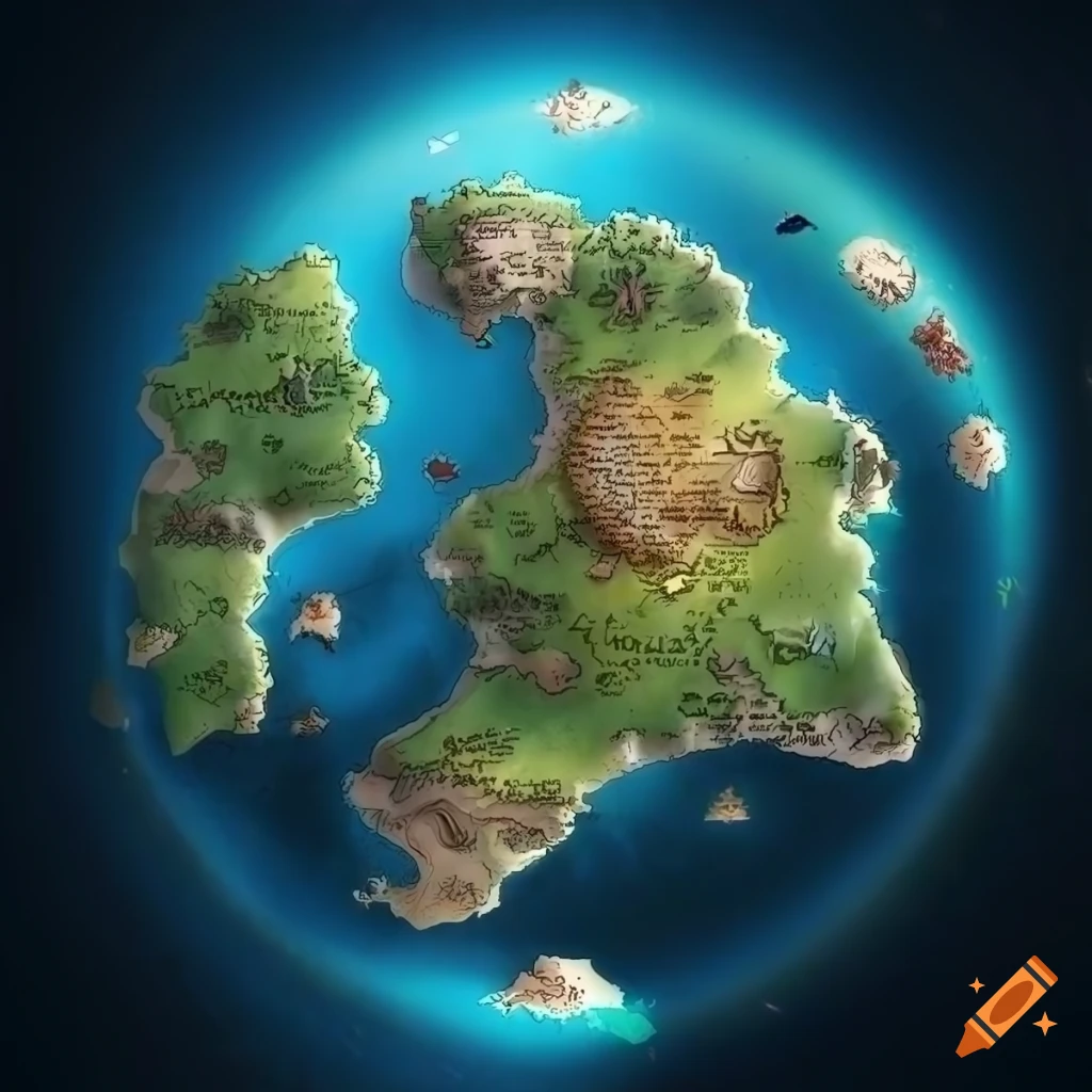 Fantasy world map