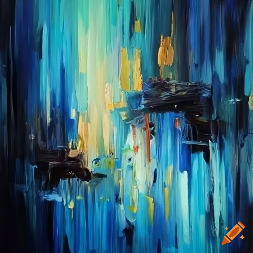 Abstract oil painting - Sensation 