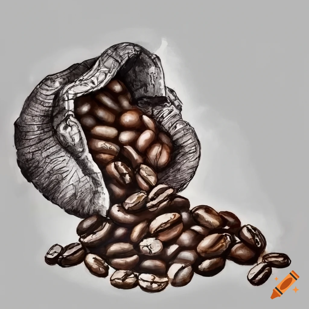Hand Drawn Wallpaper of Coffee Beans Background Drawing by Iam Nee - Fine  Art America