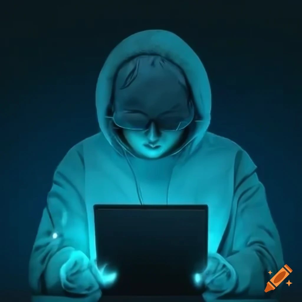 A person coding on a computer, programming as a full stack developer on ...