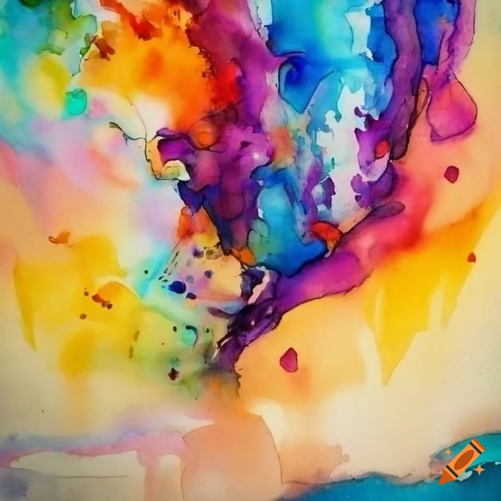 Abstract art, watercolor painting, high quality, extraordinaire