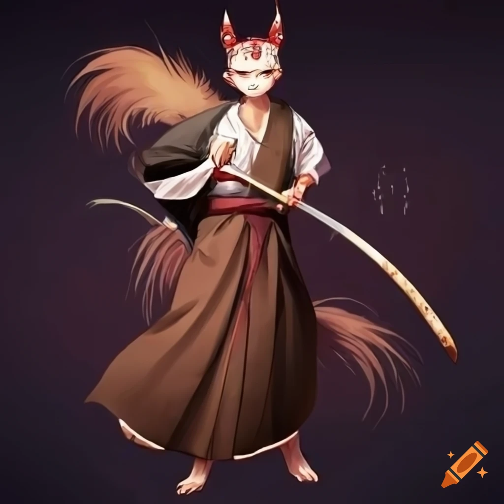 01 Anime boy with fox mask - FantasyAnime