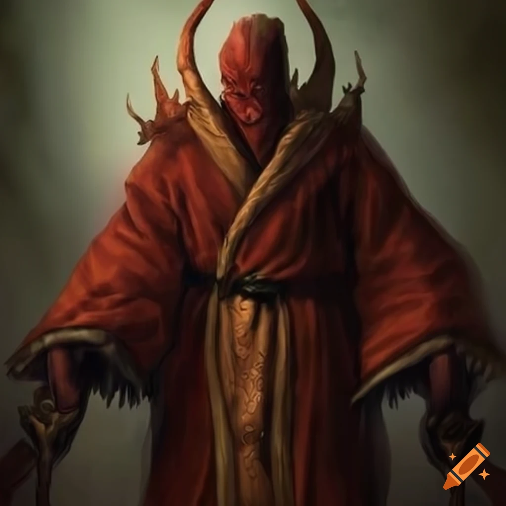 Dragon man in a robe on Craiyon