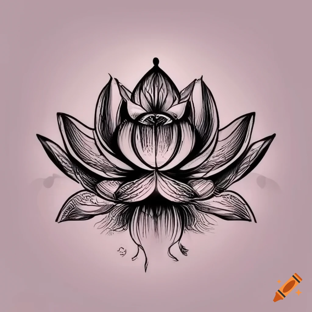 A Lotus Tattoo on a Girl's Back - Black Poison Tattoos