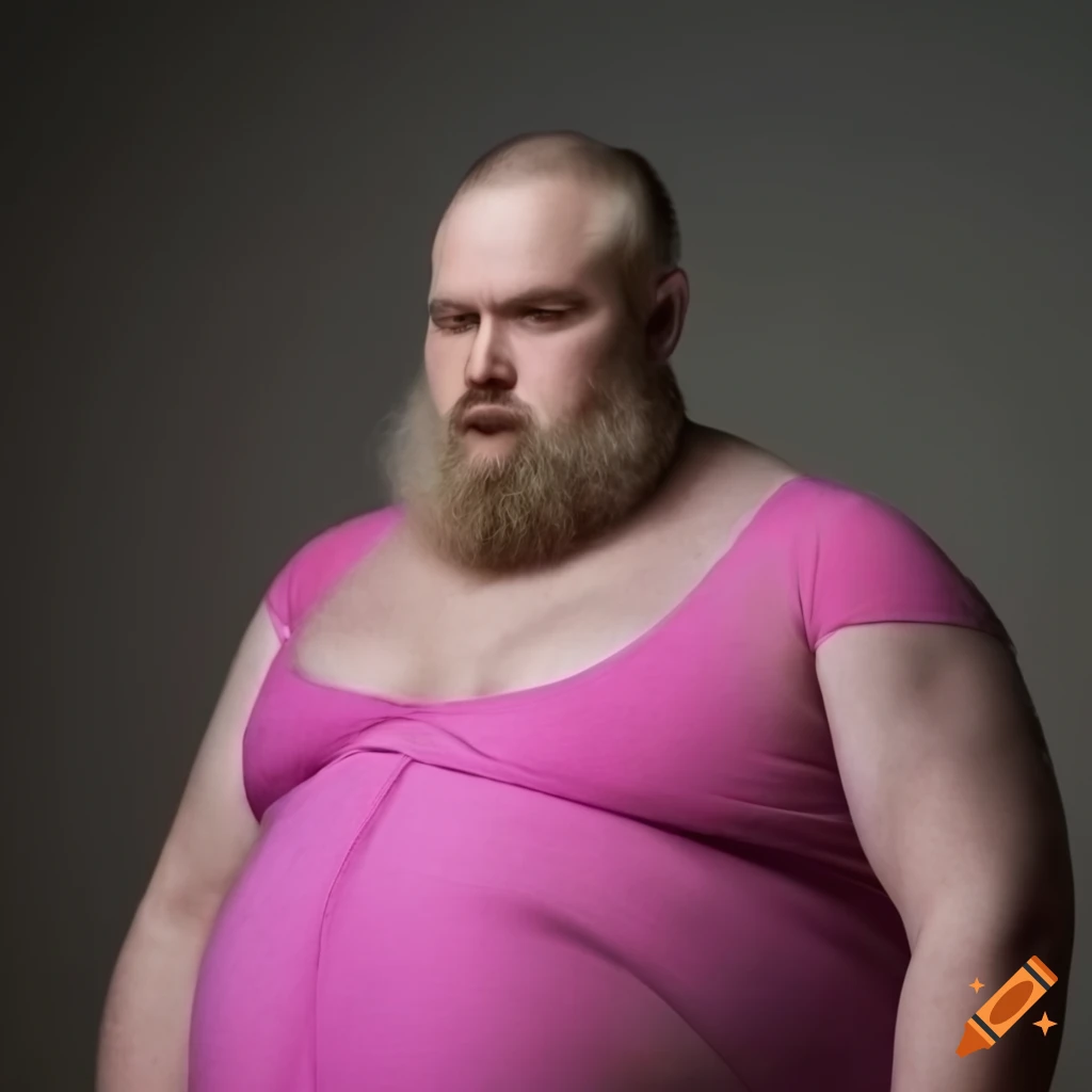 Fat Hairy Middle Aged Man In Purplishpinkish Dress On Craiyon