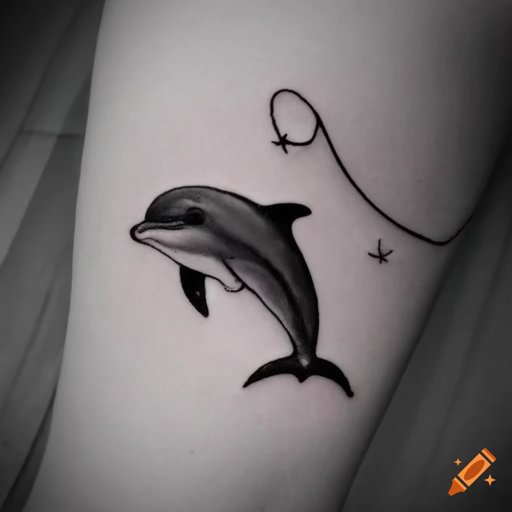 A dolphin tattoo in tribal Royalty Free Vector Image