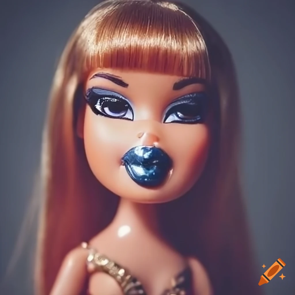 Bratz doll close up portrait looking at camera on Craiyon