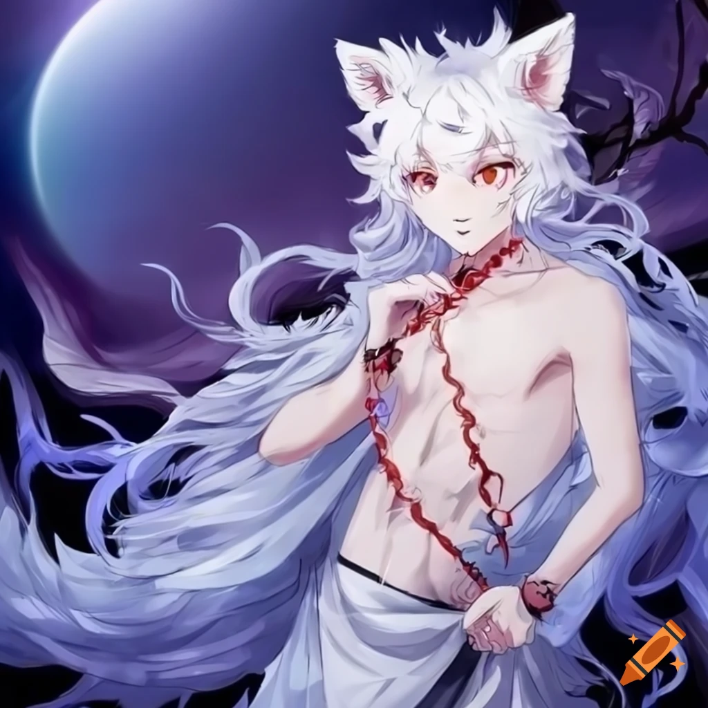 White haired kitsune