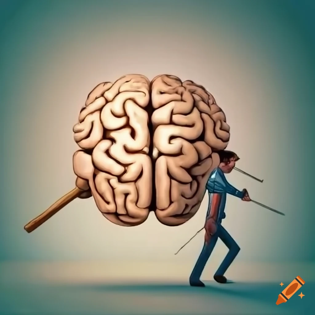 A man attaching a picture which contains an physic equation to a large