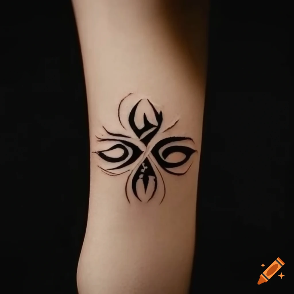 Grey Ink Tribal Lotus Flower Tattoo Design By Fallensamurai22