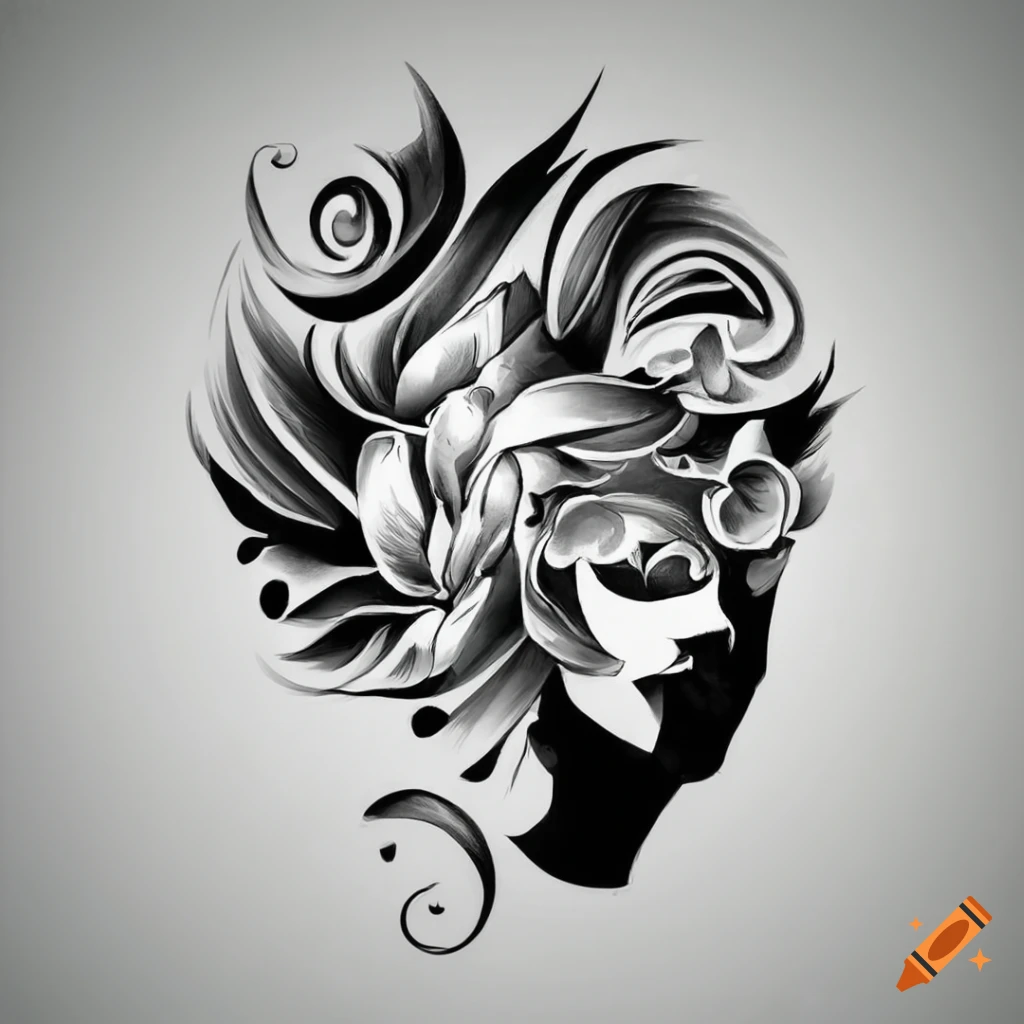 flower tattoo drawing easy - Clip Art Library