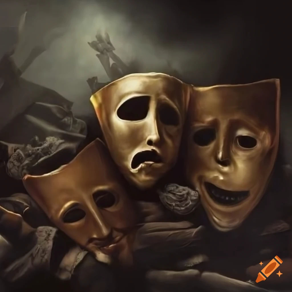 comedy tragedy masks wallpaper