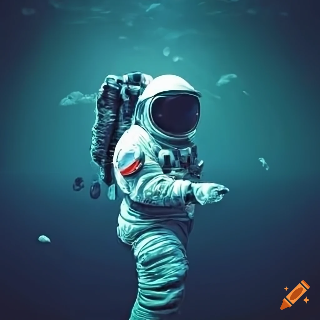 Astronaut in an ocean
