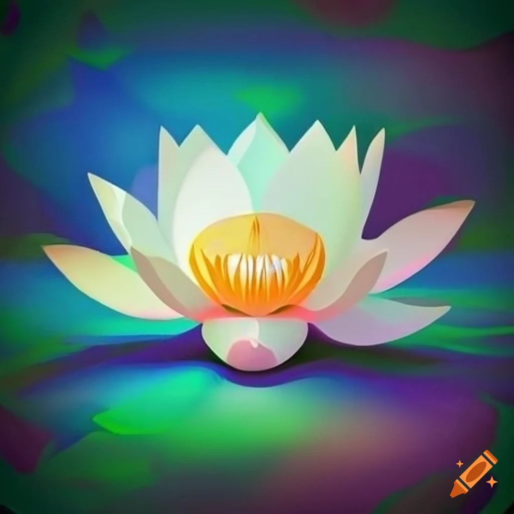 Zen white lotus flower