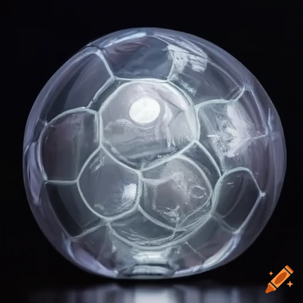 Soccer ball wrapped in a bubble and plastic wrap on Craiyon
