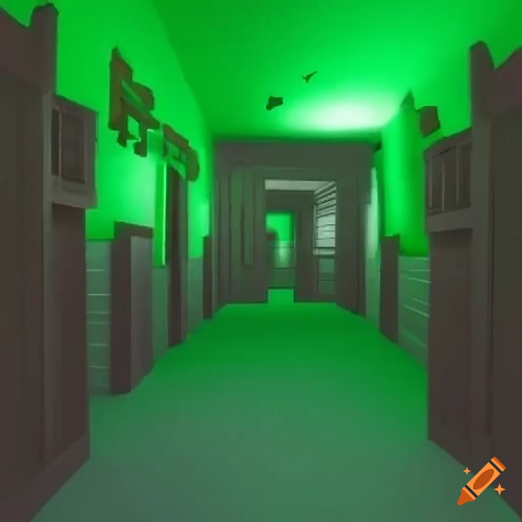 Rush from roblox doors but its green