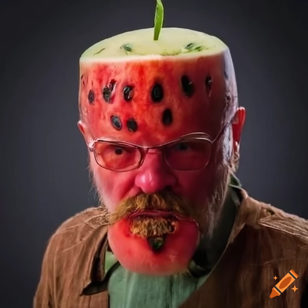 Walter white with watermelon head