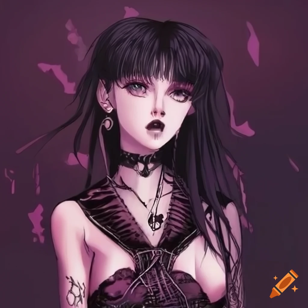 portrait of beautiful cute goth anime girl in | Stable Diffusion | OpenArt-demhanvico.com.vn