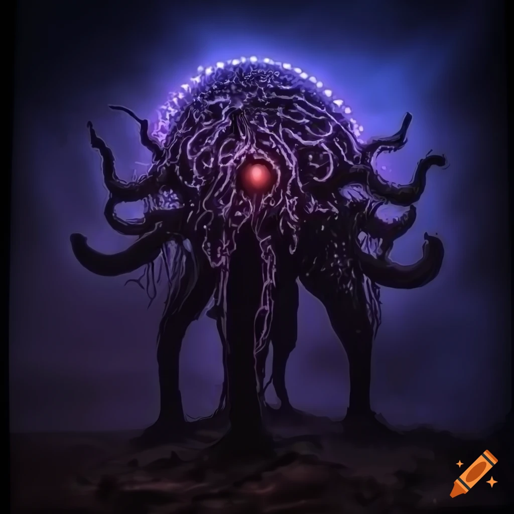 Yog sothoth r'lyeh dark softly glowing high resolution