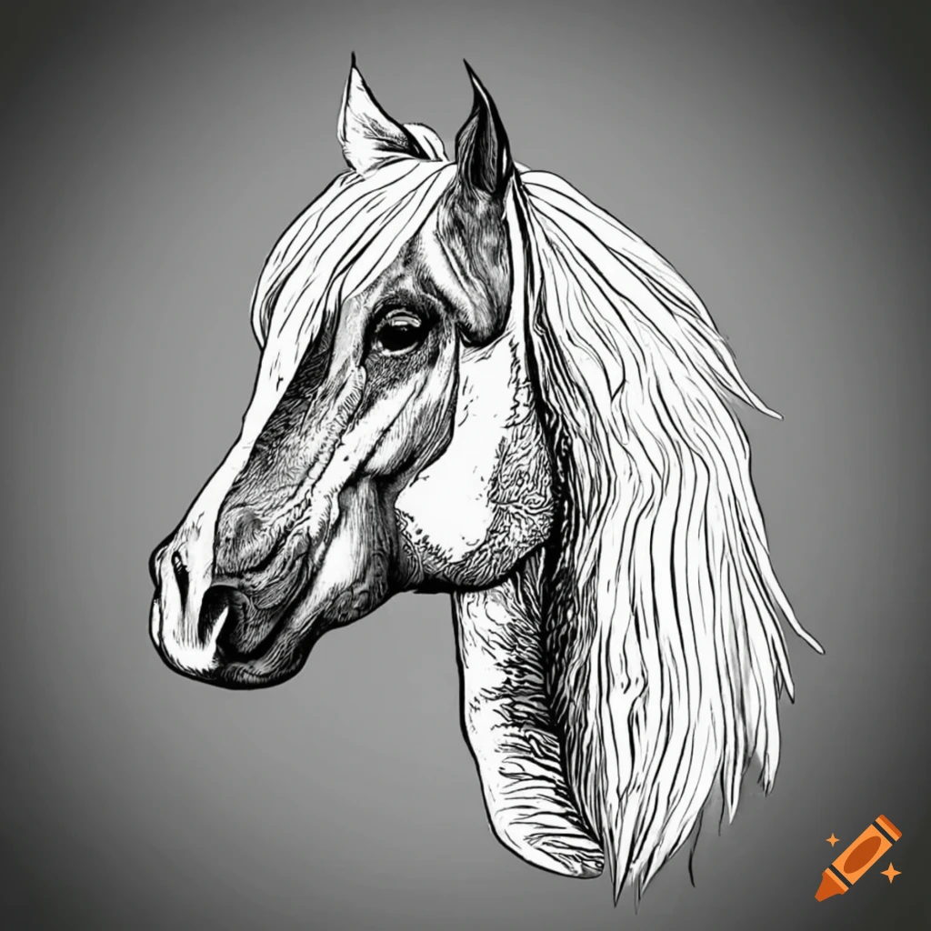 How To Draw a Horse Head Step by Step- Draw Out a Tattoo Design on Paper -  YouTube