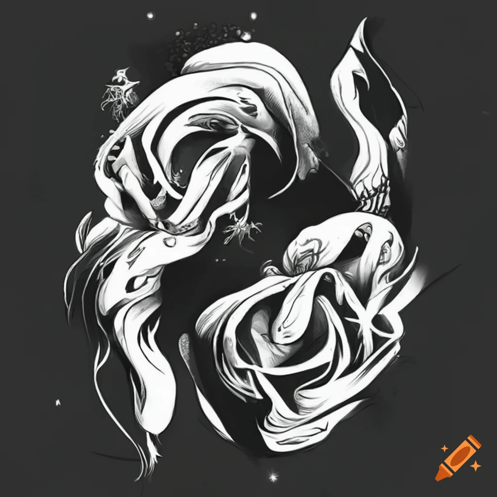 Skull with fire and smoke effect simple tattoo Vector Image