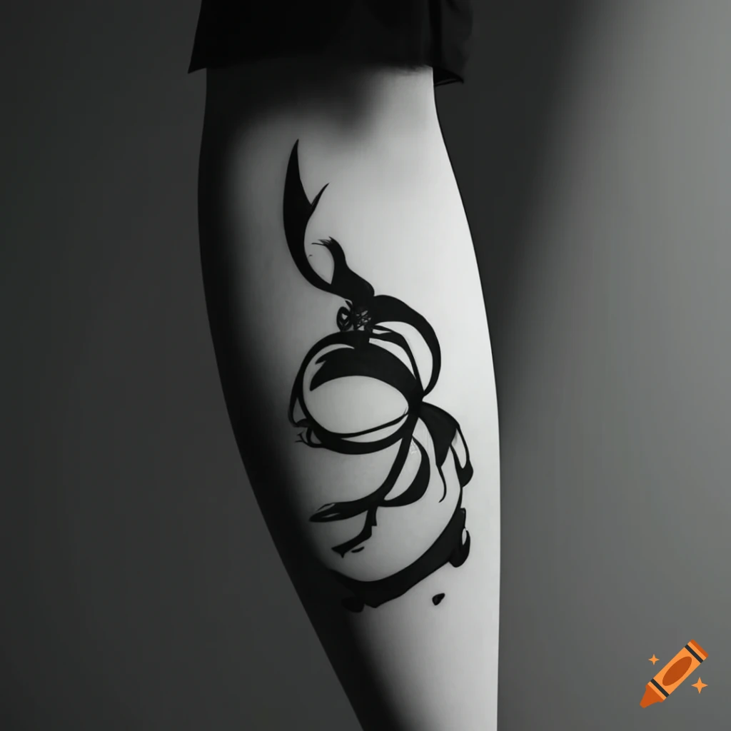 Simple tribal sleeve tattoo stencil on Craiyon